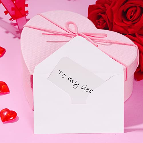 White Gift Card Envelopes 2.7 x 4 Inch - 100 Sets with Blank Cards, Jiebor