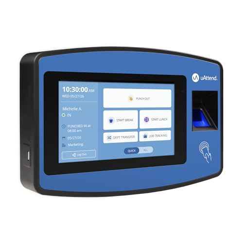 uAttend NX2500 Biometric Fingerprint, RFID, PIN Time Clock for Small Business ? Cloud-Based Attendance System with Optional Payroll Integration ? All-in-One System