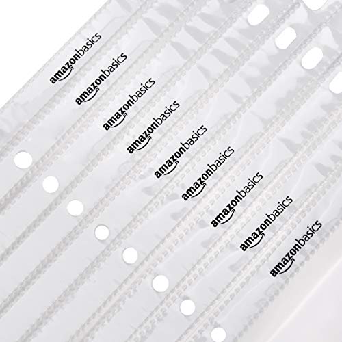 Amazon Basics Clear Sheet Protectors for 3 Ring Binders - 100 Pack, Letter Size, Acid-Free, Lightweight