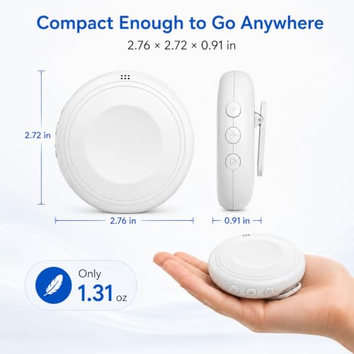 Memlorz White AI Language Translator Device with 165 Languages, Clip-On