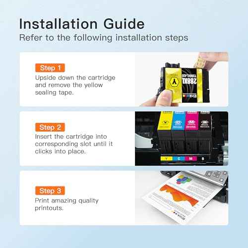 E-Z Ink Remanufactured Ink Cartridge Replacement for Epson 288XL 288 XL T288XL High Yield to use with Expression Home XP-330 XP-430 XP-446 XP-440 XP-340 (Upgraded Version, 4 Pack)