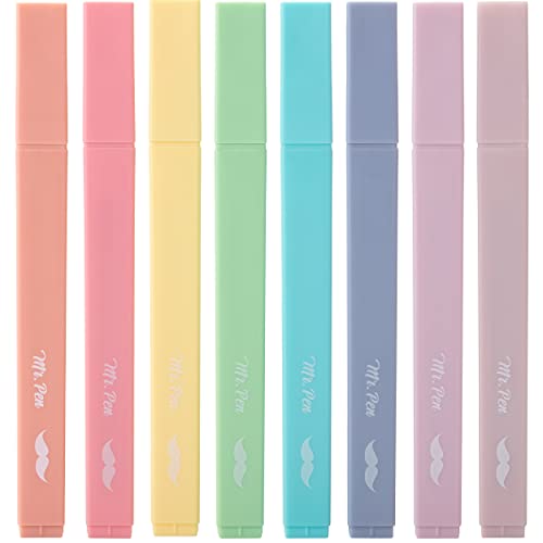Mr. Pen Candy Colors Highlighters 8 Pack No Bleed Chisel Tip for Journaling & School