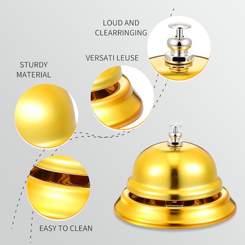 Gold Desk Bell Call Button for Restaurant Hotel Office Reception Service