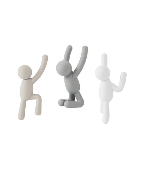 Umbra Buddy Doorstop and Umbra Buddy Wall Hook Set of 3 - Playful Home Decor and Storage