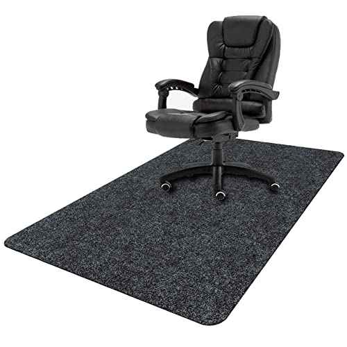 HengLiSam Chair Mat, Chair Rolling Mat, Office Chair Mat for Hardwood Computer Desk Floor Mat Desk Chair Protector, 36 x 55 inches, Upgraded Version Professional Protector Mat (Dark Grey)