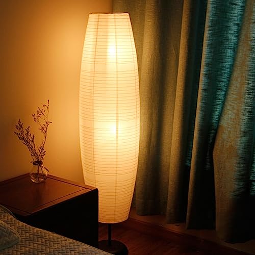 XENOID Paper Floor Lamp - Rice Paper Lantern Floor lamp Modern Large Floor Lamp for Bedroom,Living Room