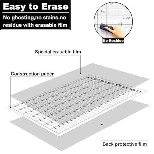 36x45 Inch Large Dry Erase Weekly Wall Calendar 24 Hour Time Slots And 24x36 Inch Big Monthly White Board Planner Combo For Work,Home Office,Jumbo Weekly Homeschool Calendar 30 Minute Increments