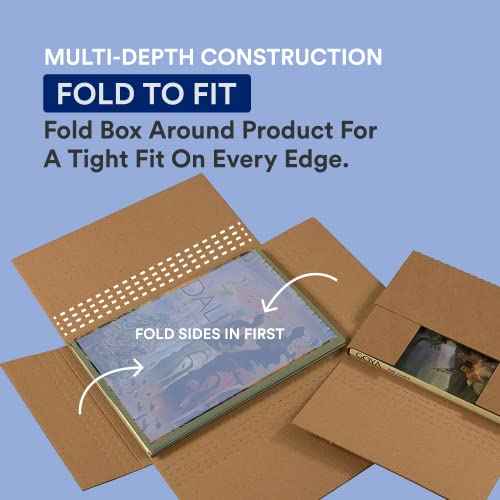 BOX USA Flat Mailer Shipping Boxes 10.25"L x 8.25"W x 1.25"H Medium 50-Pack | Corrugated Cardboard Box for Small or Large Business Packaging, Mailing, and Storage