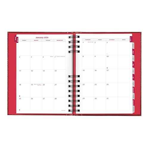 Brownline¢ç 2026 CoilPro¢â Daily/Monthly Planner, Untimed Journal, 12 Months, January to December, Twin-Wire Binding, 8.25" x 5.75", Bright Red (CB389C.RED-26)