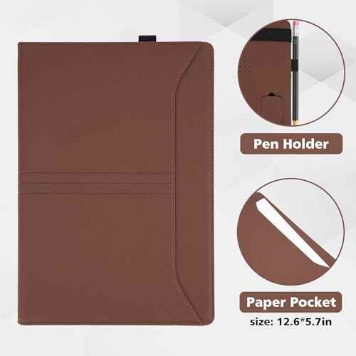 TYTX Compatible with MacBook Air 13 Inch Case, PU Leather MacBook Air Cover for Model A2337 M1 A2179 A1932 2018-2021 Retina Display Touch ID, with Vents and Stand Function, Brown