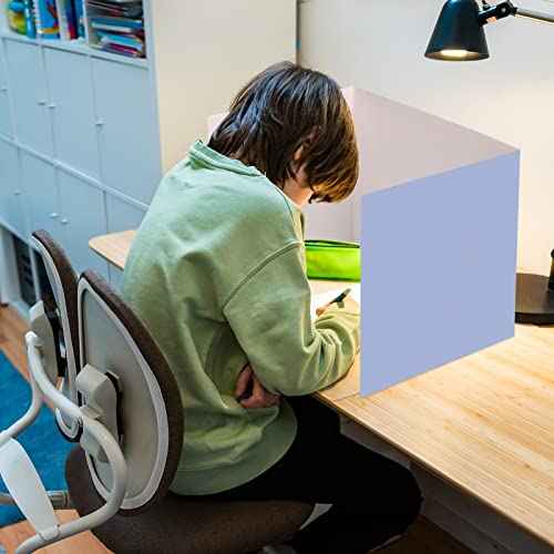 Yeaqee 24 Pcs Solid Privacy Boards for Student Desks Classroom Desk Divider Trifold Table Desk Privacy Panel Privacy Folders Screen Partition for School Teacher Student Study Test Home (Pastel Colors)