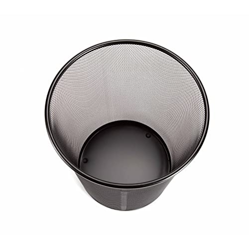 Seville Classics 2-Pack Black 6-Gallon Steel Mesh Trash Cans Recycling Bins
