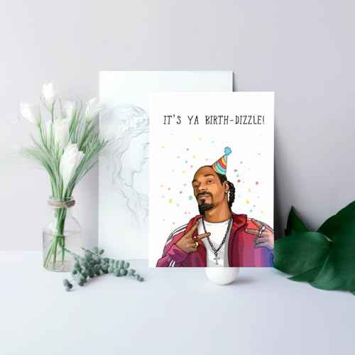 Funny Birthday Card, Happy Birthday Gift for Hip Hop Women Men, Rapper Birthday Card, Humor Birthday Decoration for Rapper Music Lover, Music Birthday Merch, Birthday Gift for Dad Mom Uncle