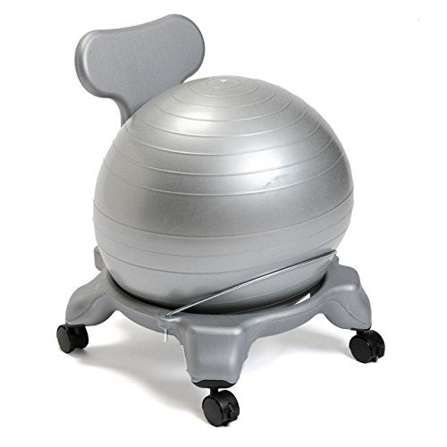 Aeromat Kids Ball Chair Gray/Silver - Ergonomic Seat with Ball, Base