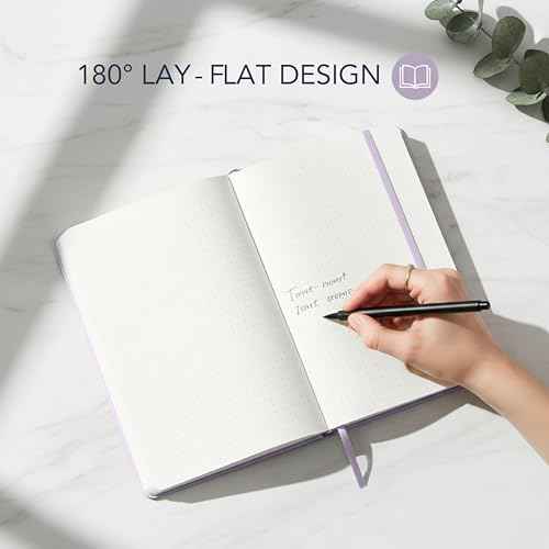 Mr. Pen- Dotted Journal Notebook, A5 Midium Size (5.7"x8.4"), 160 Pages/80 Sheets, Fabric Hardcover, 100 GSM Thick Paper, Buller Dotted Journal