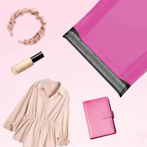 Poly Mailers 14.5x19 200 Pcs | Large Shipping Bags for Clothing | Strong Adhensive Mailing Bags for Small Business, Shipping Envelopes Bags, Tear-resistant Package Bags Pink