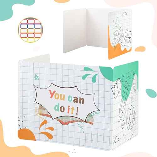 Privacy Boards for Student, Desk Dividers for Students, Cardboard Privacy Folders, Privacy Shield Folder Boards, Classroom Divider Shield for School Teachers Home (You Can Do it, 24)