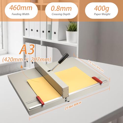 CHENNTAI 18-Inch Desktop Paper Creasing Machine for Business & Craft Folders