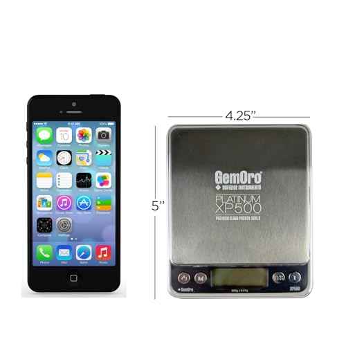 GemOro Platinum XP500 | Durable Precise Jewelers Countertop Portable Pocket Scale | Digital Precision Tool with Expert Professional Reading & Accuracy 500g x 0.01g Readability (Silver)