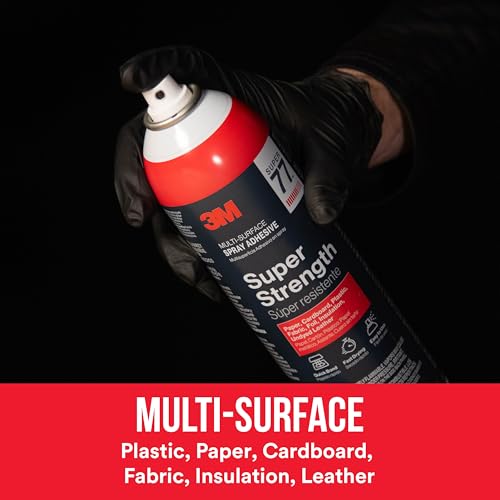 3M Super 77 Multi-Surface Spray Adhesive 7.35 oz - Fast Drying Light-Duty Bond