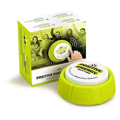 Positive Energy Sound Button | Fully Loaded | 101 Pre-Recorded Motivation Boosters | Positive Thinking Easy | Fun Novelty Gag Inspirational Gift | Cool Desk Decor Gadget