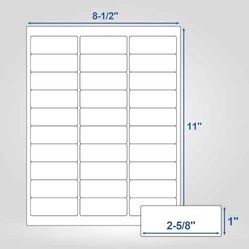 Return Address Label Stickers - 15000 Labels 30-up 1" x 2-5/8" Mailing Labels for Laser/Inkjet Printers
