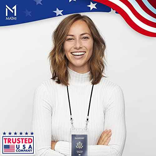 Mata1-USA Extra-Thick Plastic X-Large Vertical Card Protector (Clear, 4x6 Inch, 250 Pack), Large Size No Zipper ID Passport Holder