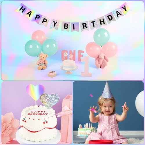 24 Sheets Holographic Cardstock 8.5 x 11, 250gsm/92lb Metallic Cardstock Glitter Shiny Iridescent Mirror Paper Thick Card Stock Paper for Crafts, Card Making, Party Decoration, Scrapbook Supplies