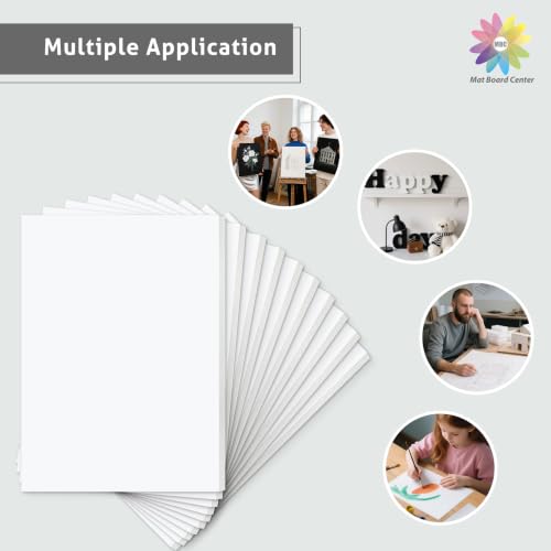 11x17 White Foam Core Boards Pack of 25 - 1/8" Thick Mounting and Craft Boards