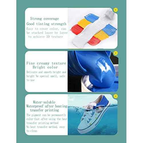 DGAGA 12PCS Chalk Paste with Mini Squeegees,Screen Printing Ink,Chalk Paste Paint for Stencils,Self Adhesive Silk Screen Stencils Paste Starter Kit,Chalkboard Paint for Craft DIY Home Art 50g/Jar