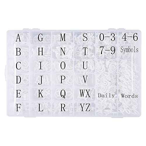 3/4 Inch Letters for Felt Letter Board, Pre-Cut 715 Pieces Including Characters, Numbers, Symbols, Daily Words with Sorting Tray for Changeable Plastic Message Boards