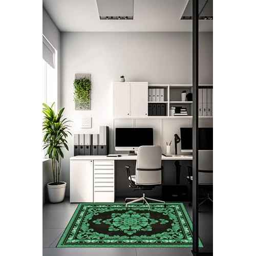 Office Chair Mat for Hardwood Floor - Desk Floor Mat for Computer Gaming Chair (Green, 48"x60")