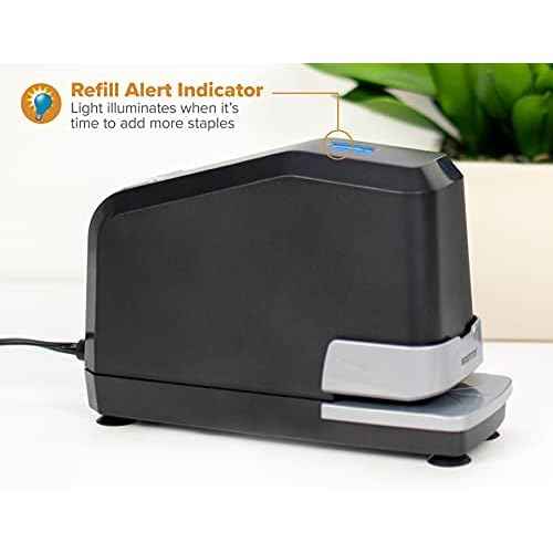Bostitch Office Impulse Heavy Duty Electric Stapler Value Pack, 45 Sheet Capacity, Includes 5,000 Staples & Staple Remover, No-Jam, Faster Stapling, Black