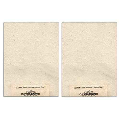 Of The Earth Recycled Lotka Printer Paper Embedded with Wildflower Seed - 8.5" x 11" (2 Pack- 50 Sheets of Paper Total)