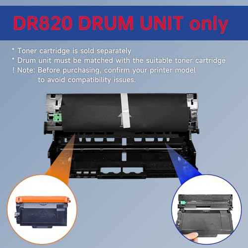 DR820 Drum Unit Replacement for Brother DR820 DR-820 Drum Unit Compatible with HL-L5100DN HL-L5200DW HL-L6200DW HL-L6300DW MFC-L5700DW MFC-L5800DW MFC-L5900DW MFC-L6700DW Laser Printers