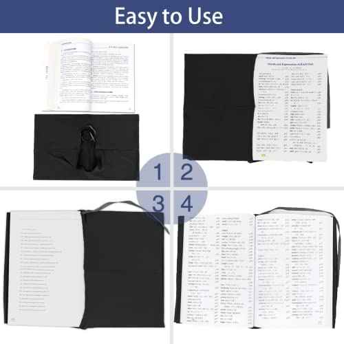 KICNIC Black Book Covers 2 Pack, 6"x9" Stretchable Book Sox Suitable for Most Hardcover Books, Up to 8.5¡±X9.5¡±,Washable and Reusable Protective Cover for Textbooks