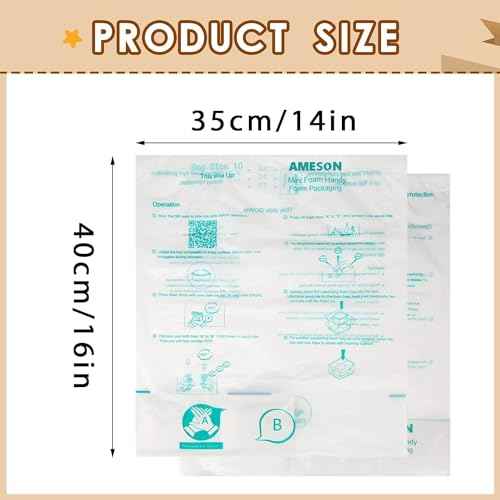 Foam Bag For Shipping, 6PCS 20"x24" Expanding Foam for shipping Instant Pack Quick Expanding Foam Packaging Bags, Packing, Mailing and Shipping Solutions