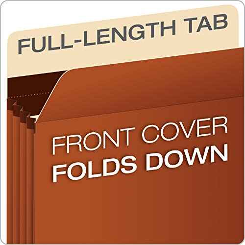Pendaflex Expanding Accordion File Pockets, Extra Durable, Expands 3.5", Letter Size, Reinforced with Dupont Tyvek Material, 10/Box (15421), Brown