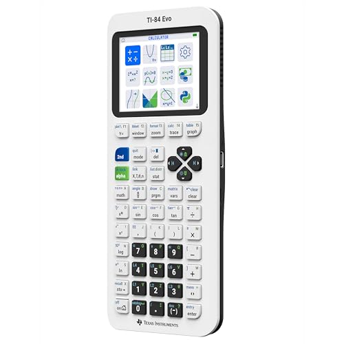 Texas Instruments TI-84 Evo Graphing Calculator White - Fast, Clear Visuals & Classroom-Ready