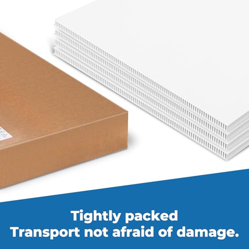 24¡¿36¡¯¡¯ White Poster Board, 3/16 Inches Thick Corrugated Plastic Board, Large Blank Board for Sign, School Projects,Craft,Art, 4 Pack