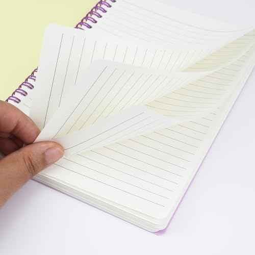 5 Pack Lined Spiral Journal Notebook for Women & Men, 8.3" x 5.7",80 Sheets/160 Pages College Ruled Notebook, A5 Plastic Hardcover Notebook for Office,School,Home