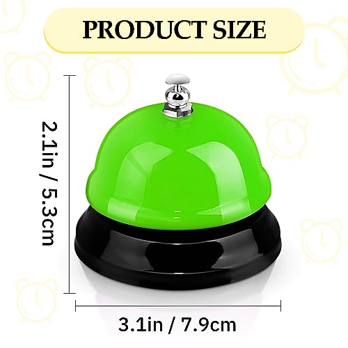 Hicarer 4 Pack Metal Desk Call Bells - 3 Inch Service Bells for Hotel Restaurant Office