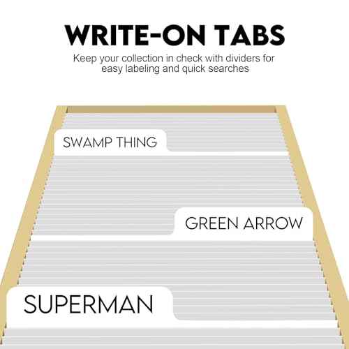 Comic Book Dividers 100ct ? Premium Organizers for Comic Collections, Durable Archival Comic Book Dividers with Tab, Perfect Size for Storage Box