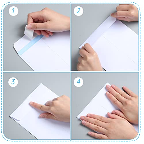 500 Pcs Self Adhesive White Catalog Envelopes 6x9 Secure Mailing for Documents