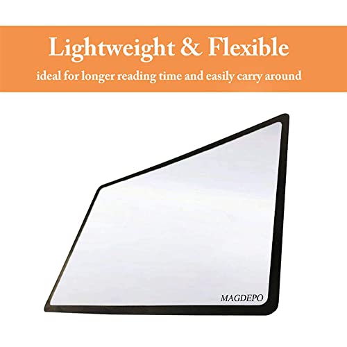 2pcs Magnifying Sheet 3X Lightweight Flat Optical Plastic Fresnel Lens for Reading, Maps & Small Prints