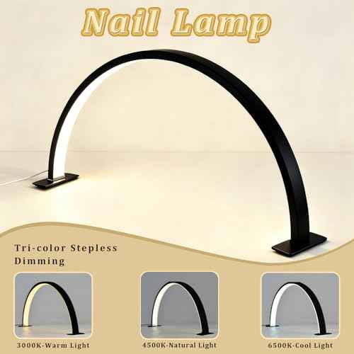 LED Desk Lamp, Desk Lamps for Home Office, Touch Control Desk Light with 3 Lighting Modes & 10 Brightness Level, Office Light Reading Lamp for Nail, Tattoo, Task, Crafting - Black