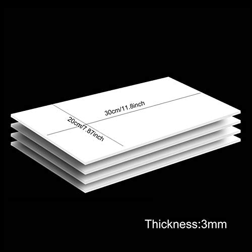 Benecreat 5 Sheets 30x20cm White Foam Boards 3mm for Crafts Art Display