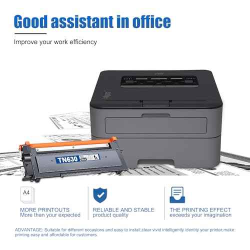 TN-630 TN630 Toner Replacement for Brother TN630 Toner Cartridge Black to use with HL-L2300D HL-L2380DW HL-L2320D DCP-L2540DW HL-L2340DW HL-L2360DW MFC-L2720DW Printer, 1-Pack