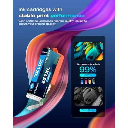 PGI-250XL CLI-251XL Ink Cartridge Replacement for Canon 250xl 251xl Ink Cartridge Use for PIXMA MX922, MG5420, MG5520, MG5522, MG6320, MG6620, iP7220 Printer
