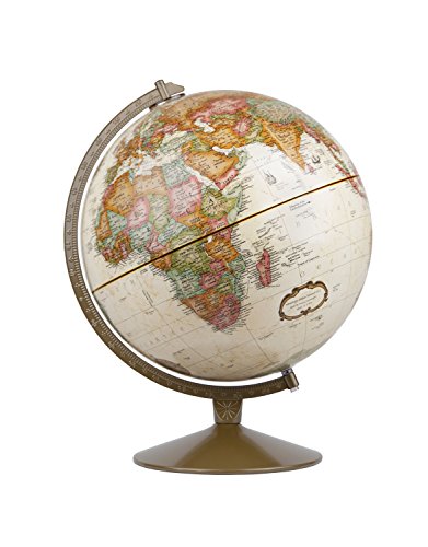 Replogle Franklin World Globe Antique Ocean 12-Inch Desk Globe Off-White